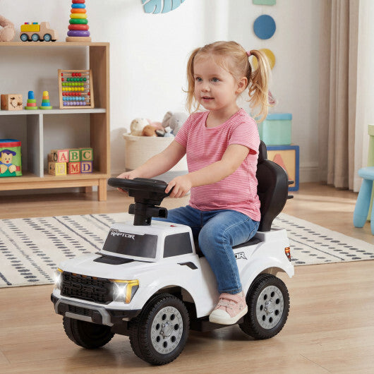 3-In-1 Licensed Ford Push Car for Toddlers-White - Color: White
