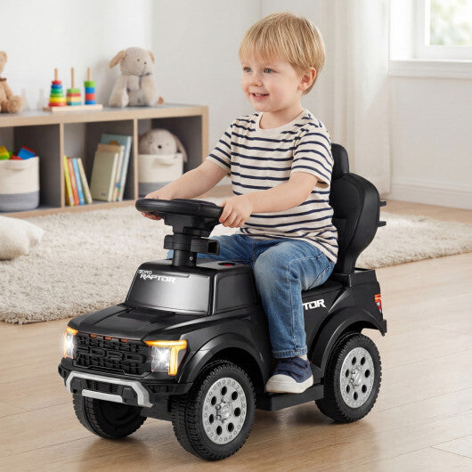 3-In-1 Licensed Ford Push Car for Toddlers-Black