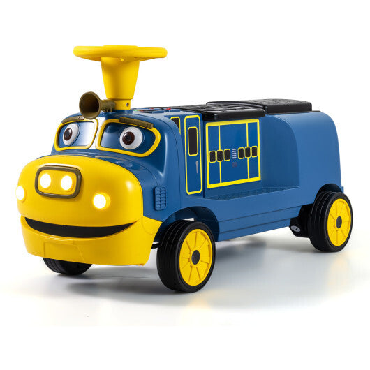 12V 2-Seater Kids Ride on Train with Height Adjustable Seat and Music Licensed Chuggington-Red