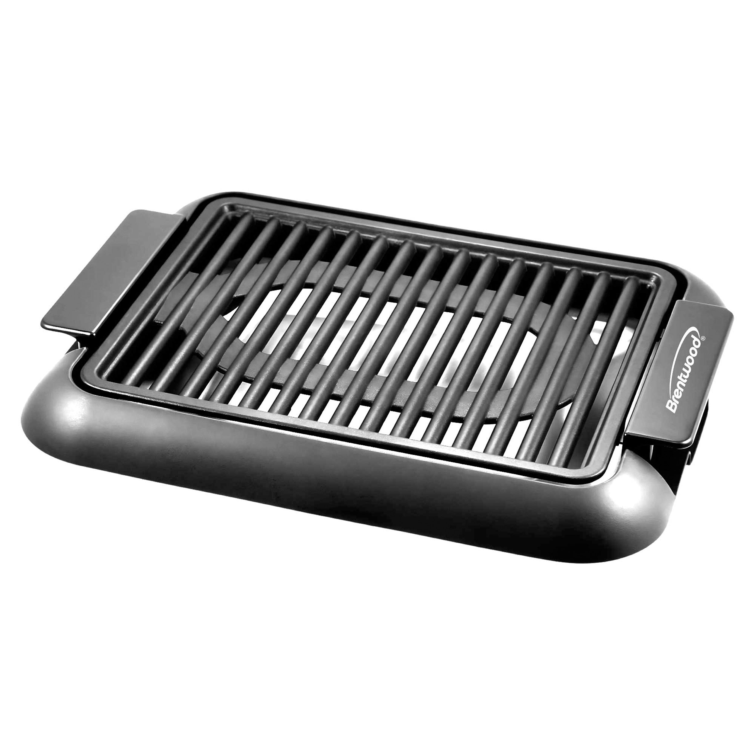 Brentwood 12.6 Inch x 10 Inch Electric Smokeless Indoor Grill with Ceramic Non-Stick Surface