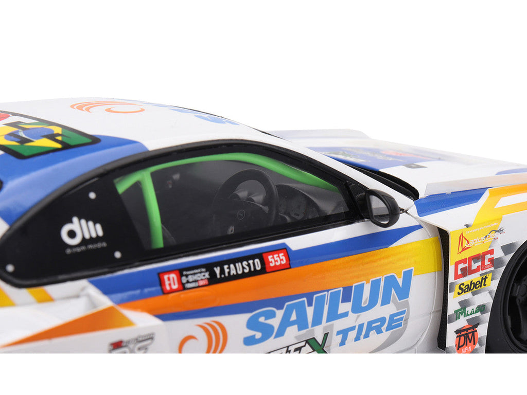 Nissan LB-Super Silhouette S15 SILVIA #555 Yukio Fausto "Formula Drift Japan" (2023) 1/18 Model Car by Top Speed
