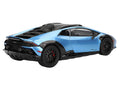 Lamborghini Huracan Sterrato Blu Aegir Blue Metallic with Matt Black Top 1/18 Model Car by Top Speed