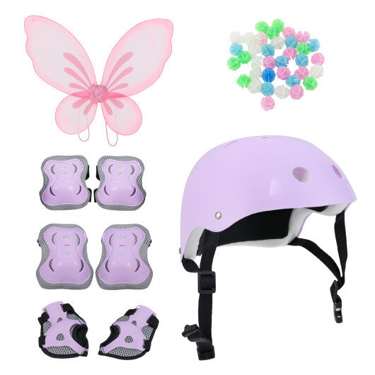 12 Inch Kids Bike with Helmet Protective Set Black & Pink