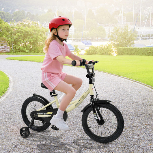 16 Inches Kids Bike Sport Bicycle with Removable Training Wheels - Size: 16 inches