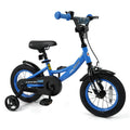 12/14/16/18 Inches Kids Bike with Removable Training Wheels and Adjustable Seatfor 3-8 Years Old Navy-12 inches - Color: Navy - Size: 12 inches