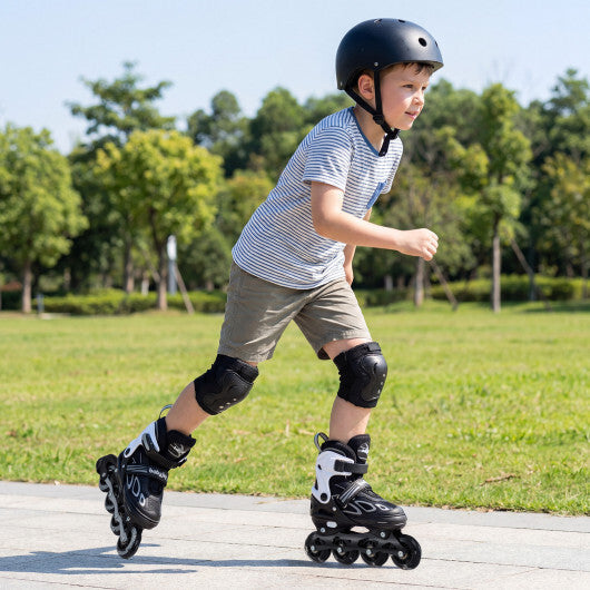 4 Sizes Adjustable Blade Roller with Light-up Wheels for Youth-Blue
