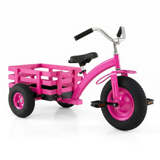 Kids Tricycle with 15 Inch Inflatable Rubber Tires -Green