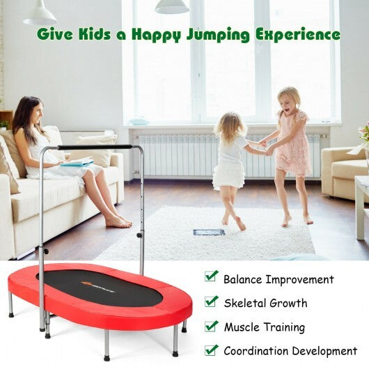 2-Person Foldable Mini Kids Fitness Rebounder Trampoline-Blue