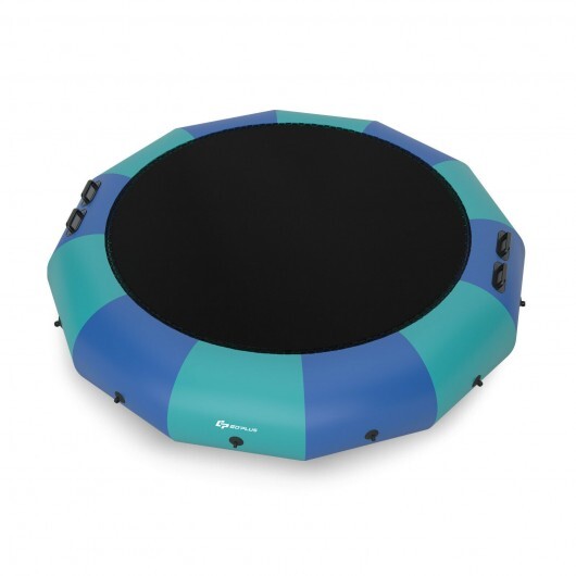 15 Feet Inflatable Splash Padded Water Bouncer Trampoline-Yellow