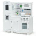 Kitchen Pretend Play Cookware Set Toys for Kids with Water Dispenser - Color: White