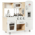 Vintage Play Kitchen Pretend Kids Cooking Playset Toys with Water Dispense