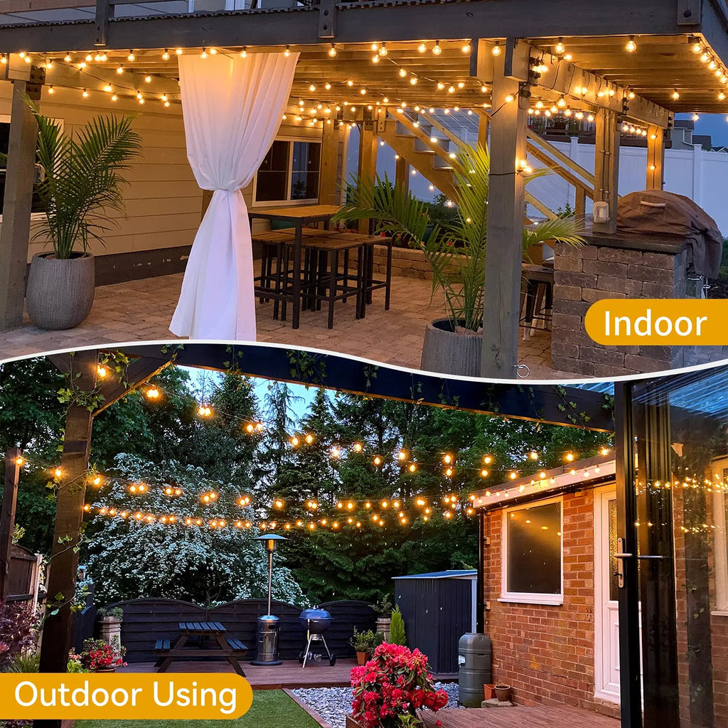 DecorBites™ G40 LED String Lights for Outdoor Festive Decor and Garden Lighting