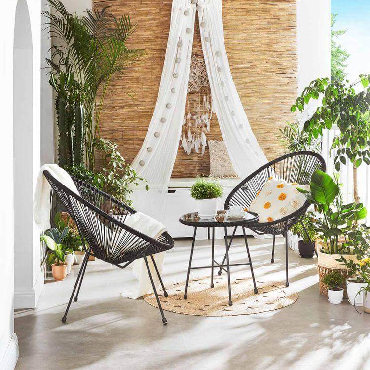 3-Piece Outdoor Acapulco Chair Table Set