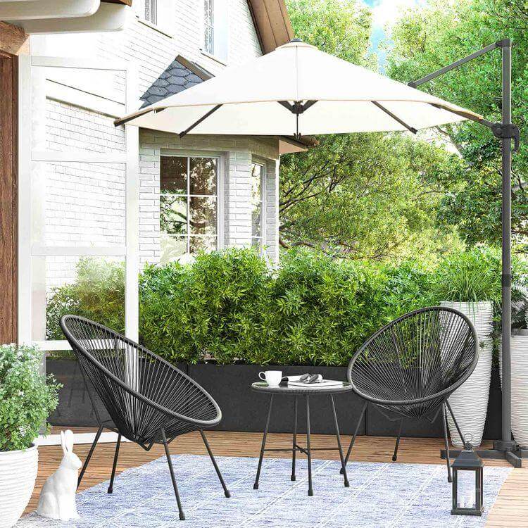 3-Piece Outdoor Acapulco Chair Table Set