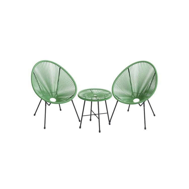 3-Piece Outdoor Acapulco Chair Table Set