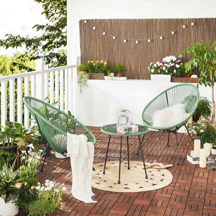 3-Piece Outdoor Acapulco Chair Table Set