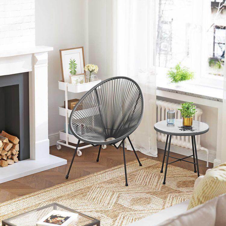 3-Piece Outdoor Acapulco Chair Table Set