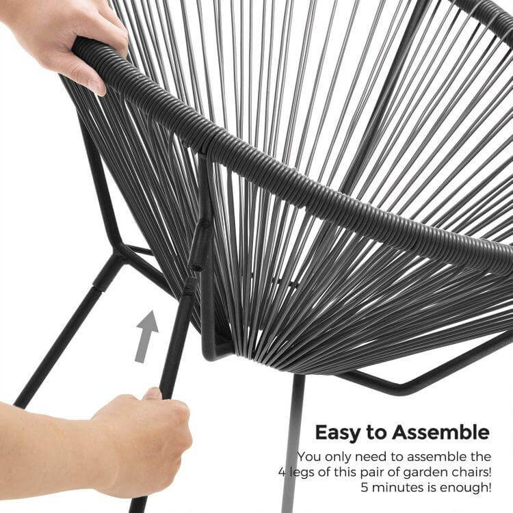 3-Piece Outdoor Acapulco Chair Table Set