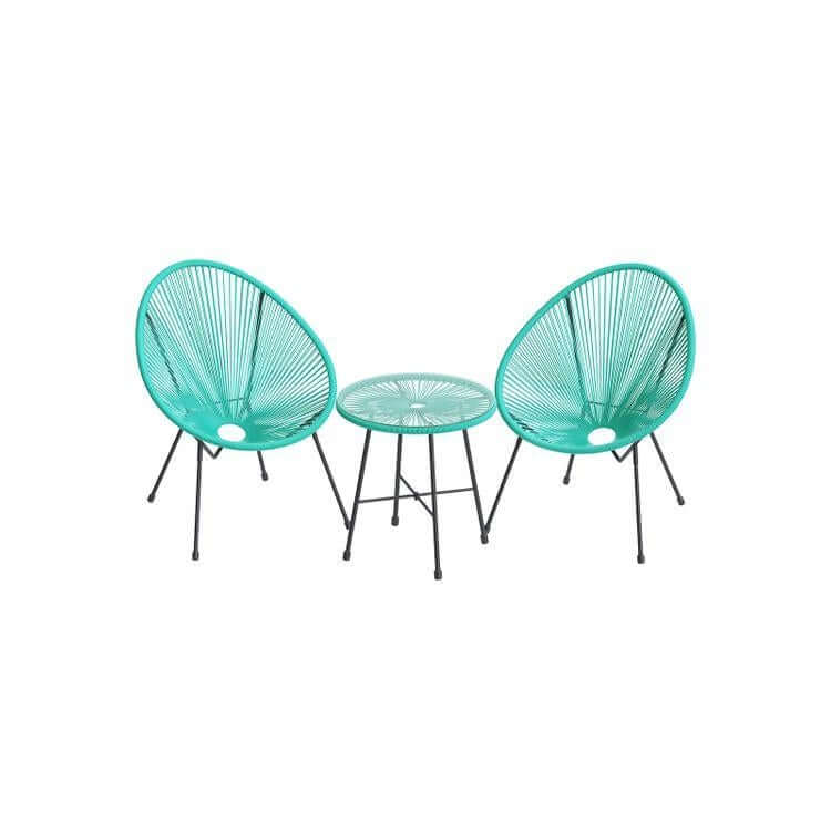 3-Piece Outdoor Acapulco Chair Table Set
