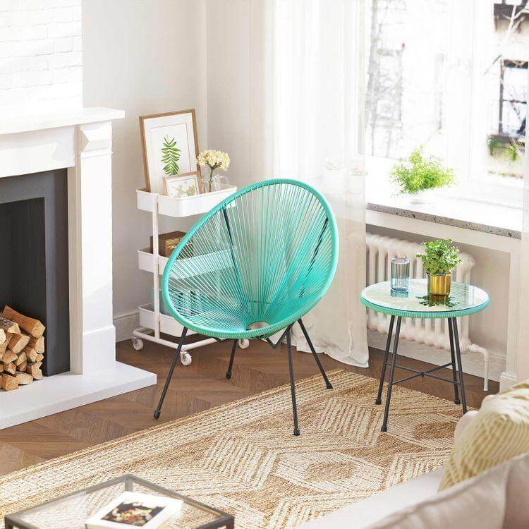 3-Piece Outdoor Acapulco Chair Table Set