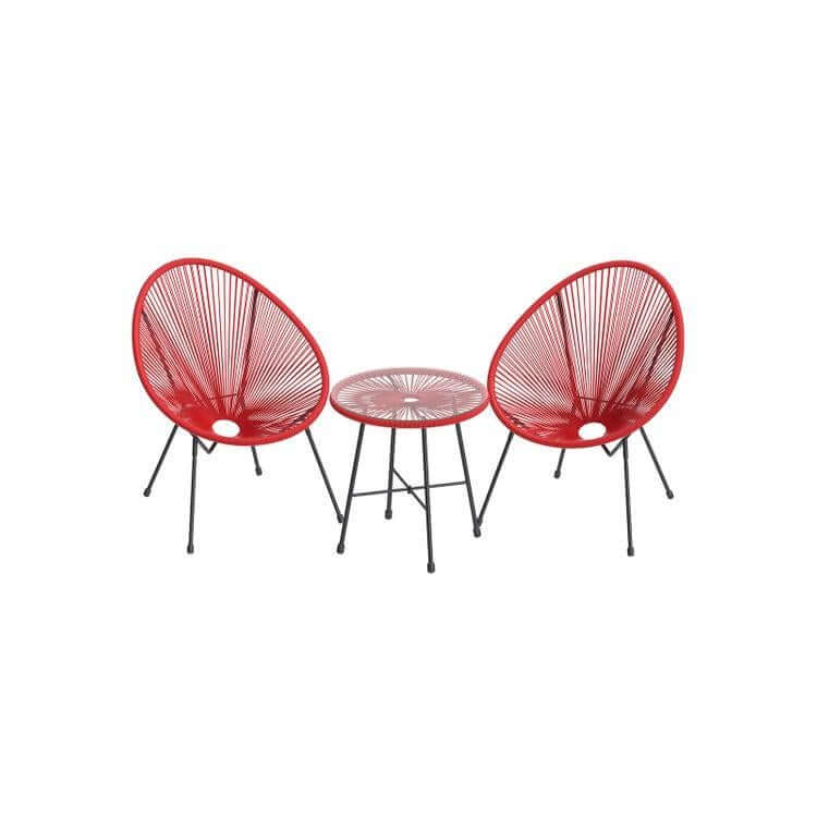 3-Piece Outdoor Acapulco Chair Table Set