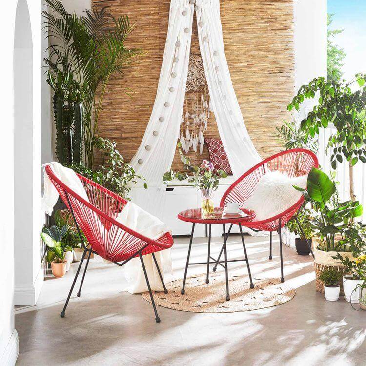 3-Piece Outdoor Acapulco Chair Table Set