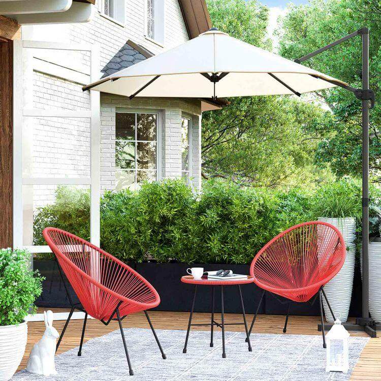 3-Piece Outdoor Acapulco Chair Table Set