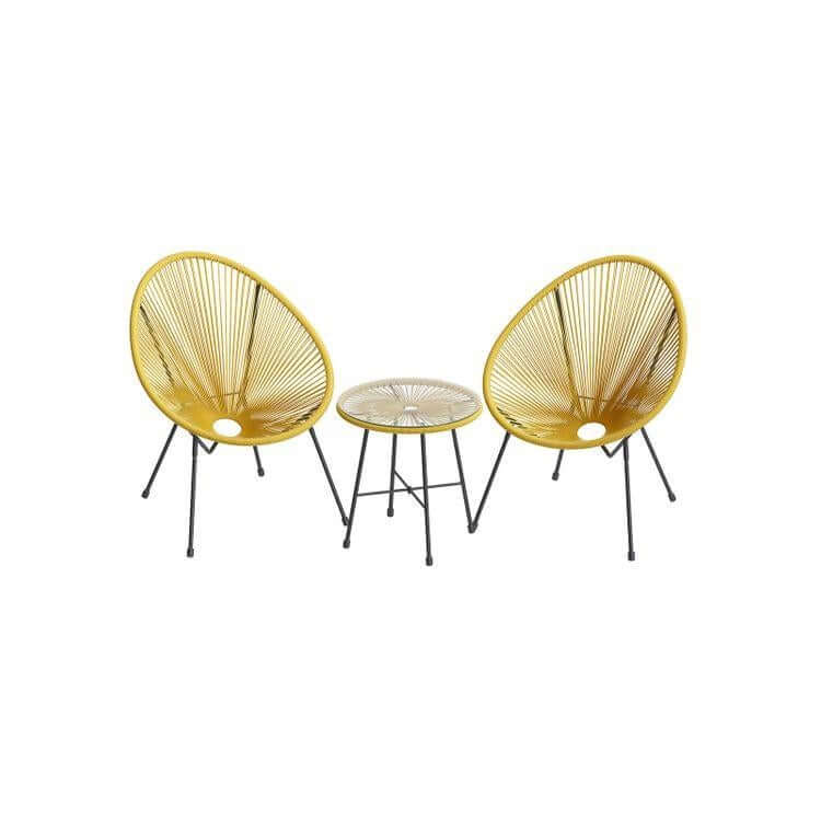 3-Piece Outdoor Acapulco Chair Table Set