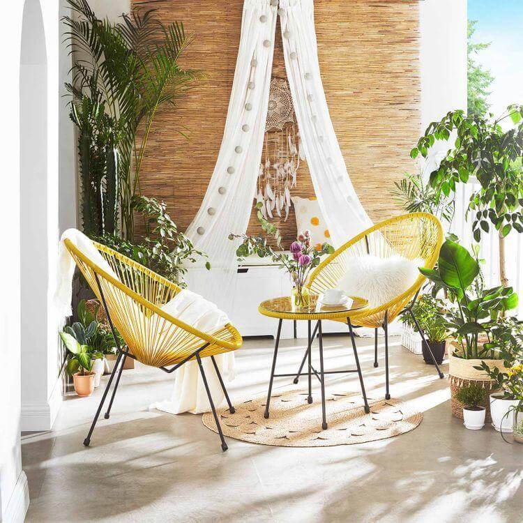 3-Piece Outdoor Acapulco Chair Table Set