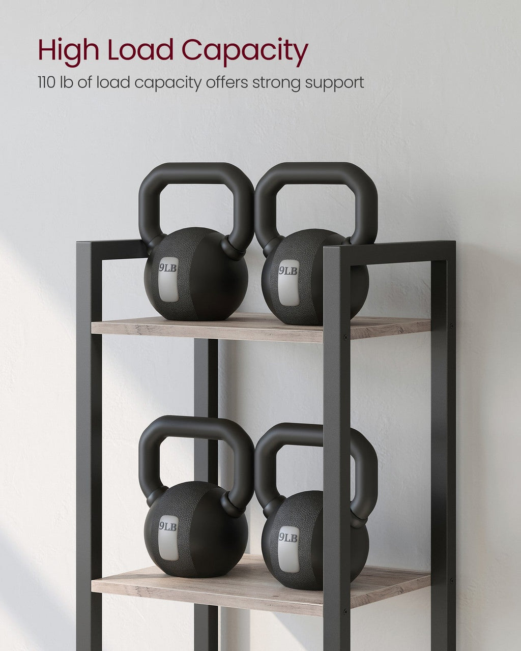6-Tier TNarrow Bookcase with Steel Frame
