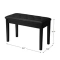 Duet Piano Bench with Padded Cushion and Storage Compartment