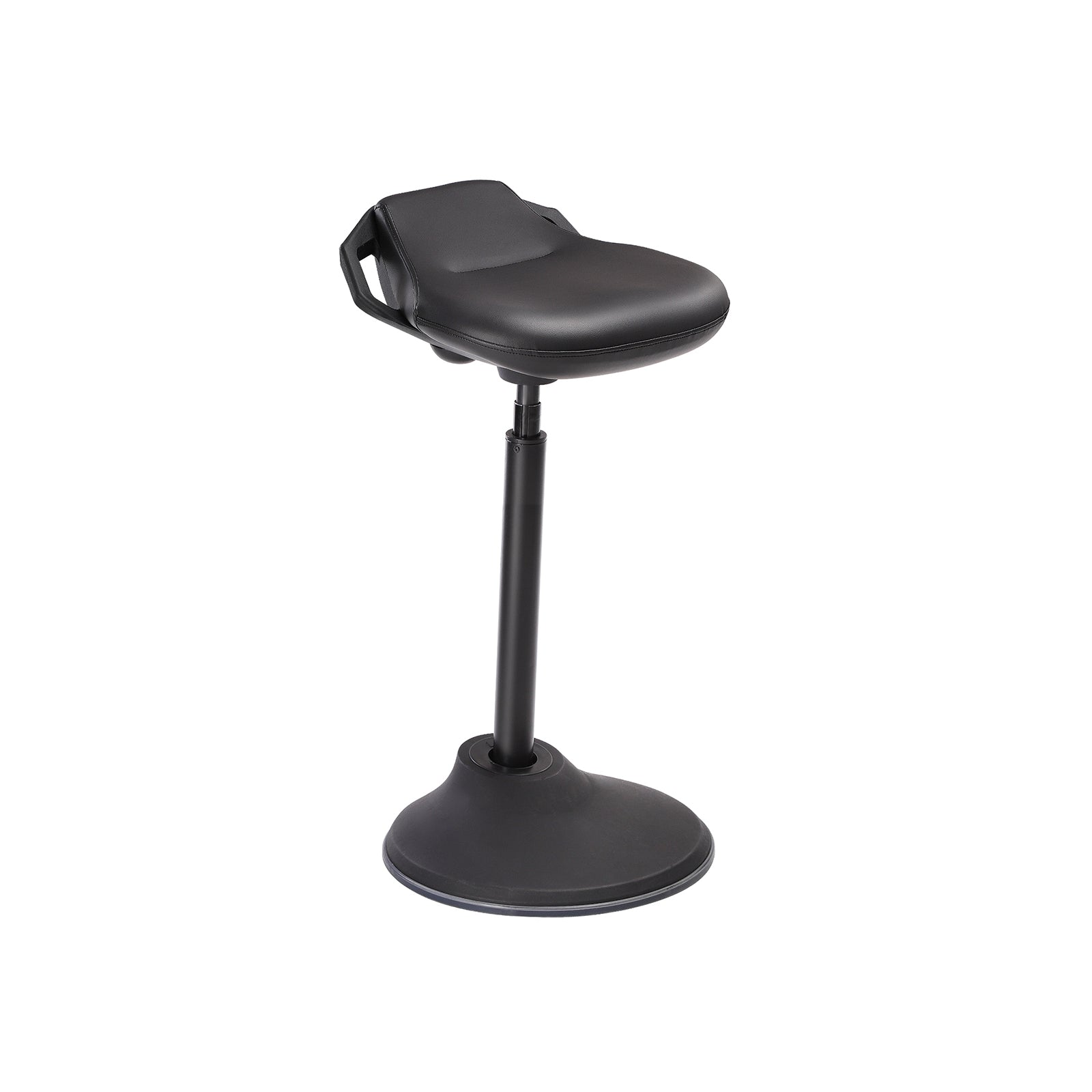 Standing Desk Chair, Swivel Ergonomic Standing Stool, Adjustable Height 23.6-33.3 Inches, Sitting Balance Chair Office, PU, Black