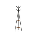 Coat Hanger Stand, Hall Tree with 2 Shelves
