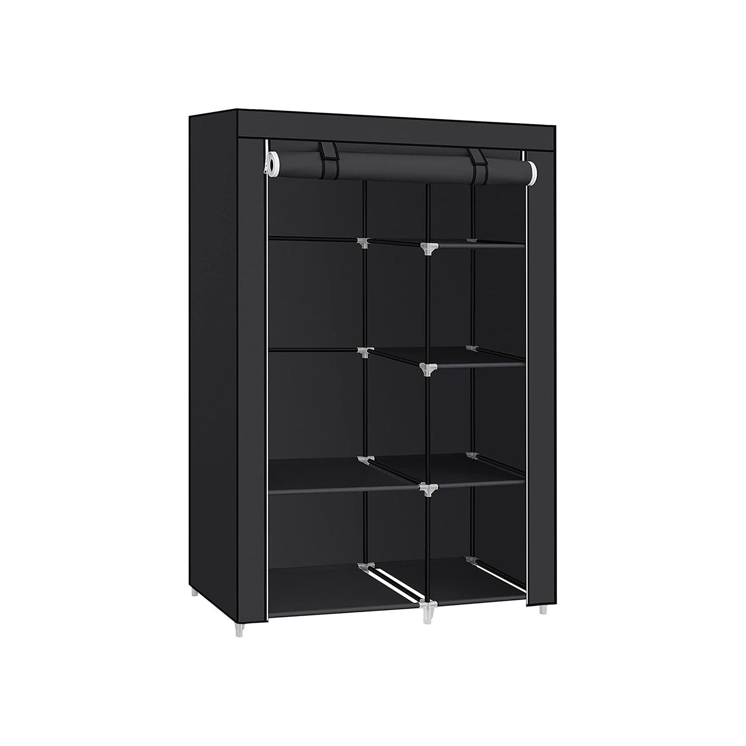 Clothes Storage Organizer with Hanging Rail