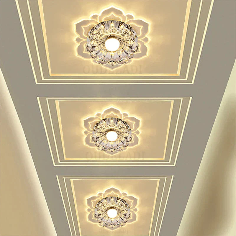 DecorBites™ Crystal Flower Spotlight - LED Ceiling Light for Home Living Room Décor