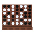 Wall-mounted Metal Connect-4 Game with Acrylic Discs-Walnut