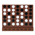 Wall-mounted Jumbo 4-in-a-Row Game with Acrylic Discs-Walnut