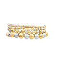 Two Toned Gold Bead Bracelet For 18K Gold Filled (I78A)