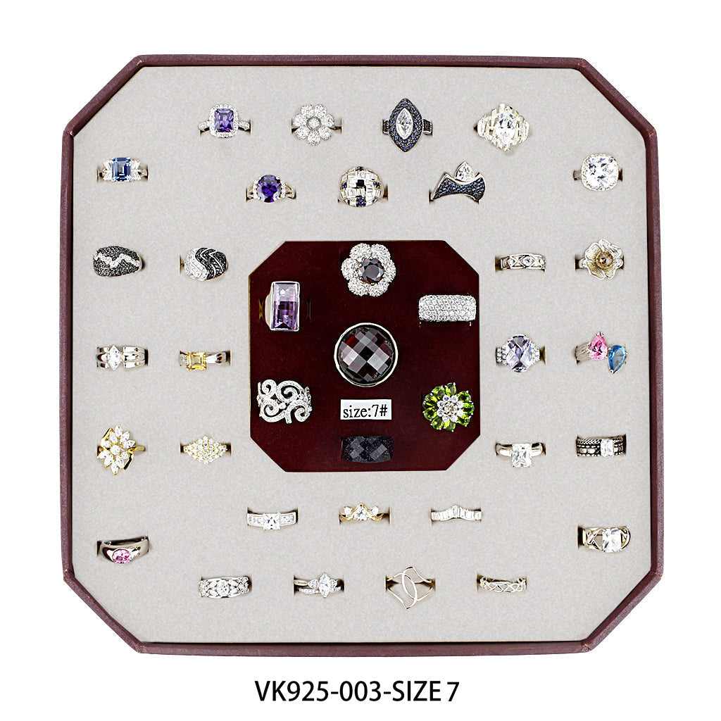 VK925-005-SIZE7 - Assorted 925 Sterling Silver Ring with Assorted  in Assorted