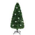 LED Optic Artificial Christmas Tree with Snowflakes 6 Feet