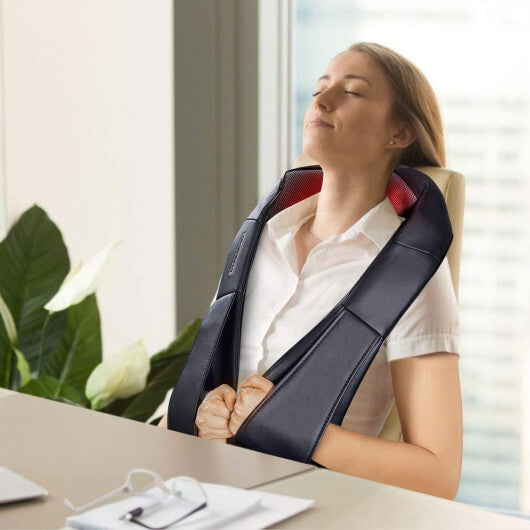 Shiatsu Back and Neck Massager Kneading Shoulder Massage Pillow with Heat Straps