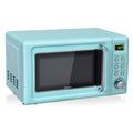 Costway 0.7Cu.ft Retro Countertop Microwave Oven 700W LED Display Glass Turntable Green