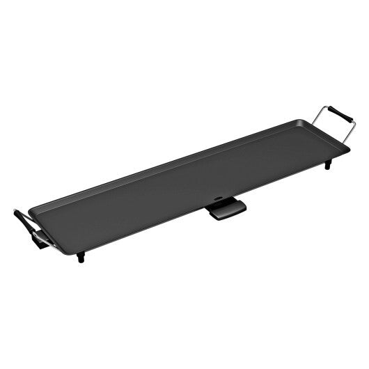 Electric Teppanyaki Table Top Grill Griddle BBQ Barbecue Nonstick Camping