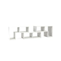 Costway 3 Pieces Adjustable TV Stand for TVs up to 65 Inch with Shelves White