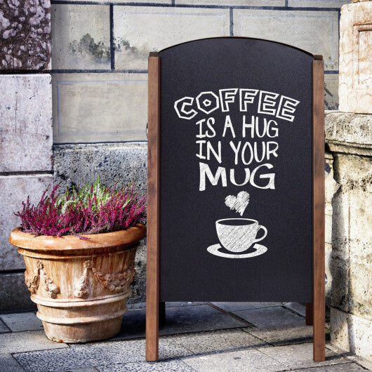 31.5" Wood A-Frame Chalkboard Menu Sign Board Sidewalk Wedding Signage