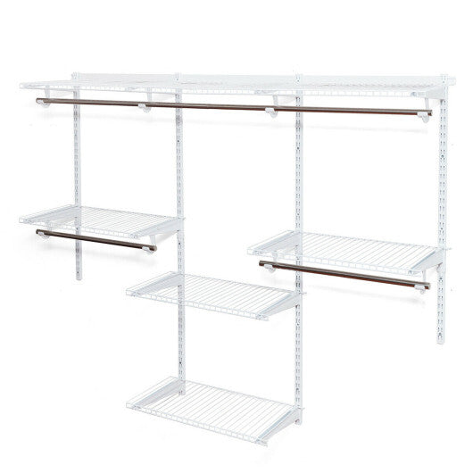 Costway Adjustable Wall Mounted Closet Rack System with Shelf