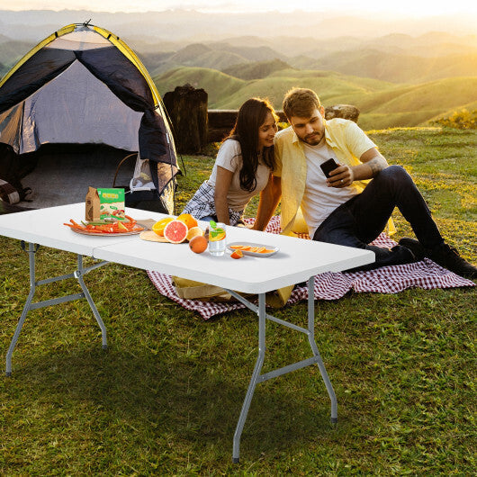 6' Folding Table Portable Plastic Indoor Outdoor Picnic Party Dining Camp Tables