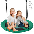 40" Flying Saucer Tree Swing Indoor Outdoor Play Set Swing for Kids Dark Green