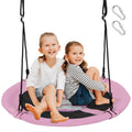 40" Flying Saucer Tree Swing Indoor Outdoor Play Set Swing for Kids Dark Pink