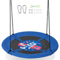 40" Flying Saucer Tree Swing Indoor Outdoor Play Set Swing for Kids Blue Rocket